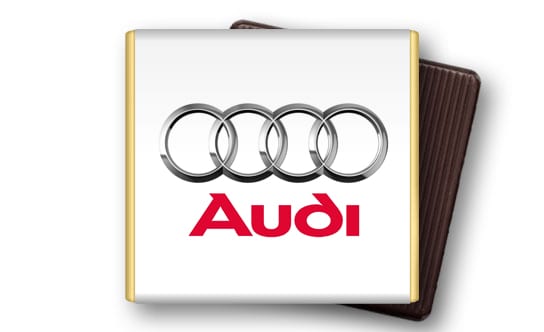 chocolade met bedrijfslogo voor Audi Nederland